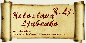 Miloslava Ljubenko vizit kartica
